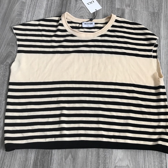 LNA Clothing Sweater Vest Striped Boxy Pullover Womens Small - Picture 1 of 6